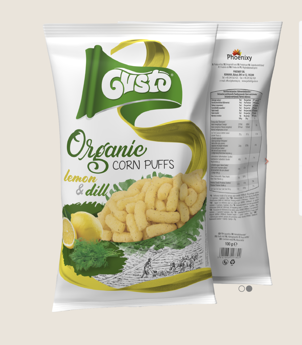 Gusto Organic Corn Puffs